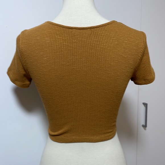 Brown Ribbed Crop Top * Popular 21 * Size Small‎ - Picture 3 of 13